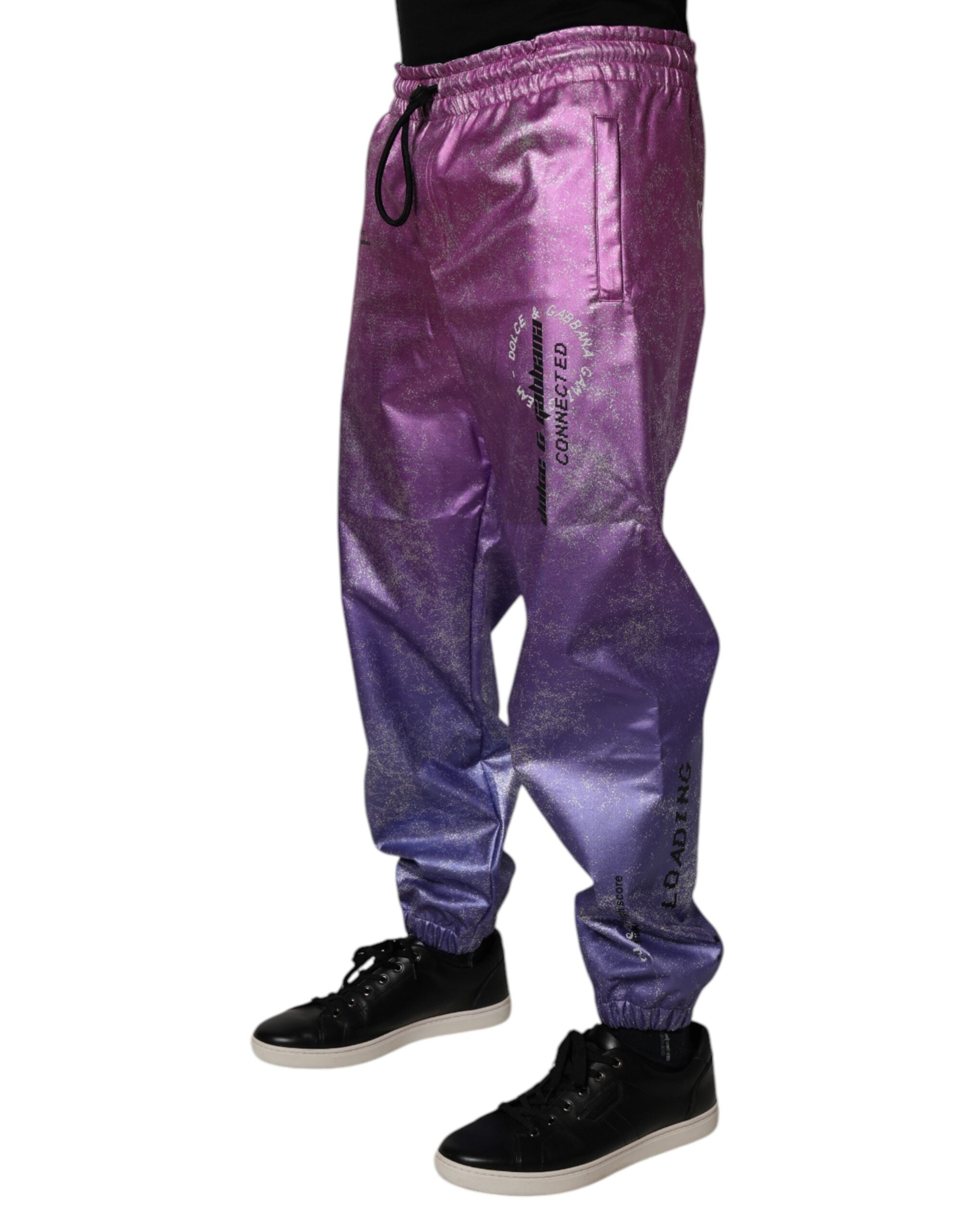 Dolce & Gabbana Pink Purple Two Tone Jogger Sweatpants Pants -   -  Dolce & Gabbana. Dolce & Gabbana Pink Purple Two Tone Jogger Sweatpants Pants -   -  Dolce & Gabbana.
