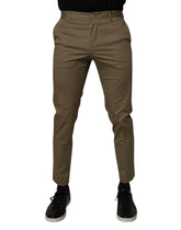 Dolce & Gabbana Dark Khaki Cotton Tapered Pants -   -  Dolce & Gabbana.