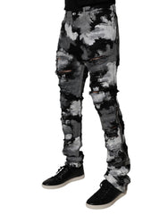 Dolce & Gabbana Multicolor Camouflage Tattered Skinny Denim Jeans -   -  Dolce & Gabbana.