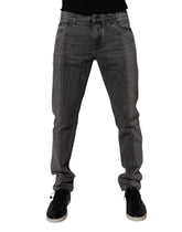 Dolce & Gabbana Two Tone Gray Cotton Denim Jeans -   -  Dolce & Gabbana.