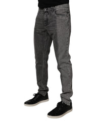 Dolce & Gabbana Two Tone Gray Cotton Denim Jeans -   -  Dolce & Gabbana.