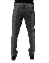 Dolce & Gabbana Two Tone Gray Cotton Denim Jeans -   -  Dolce & Gabbana.