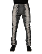 Dolce & Gabbana Gray Tie Dye Cotton Skinny Men Denim Jeans -   -  Dolce & Gabbana.