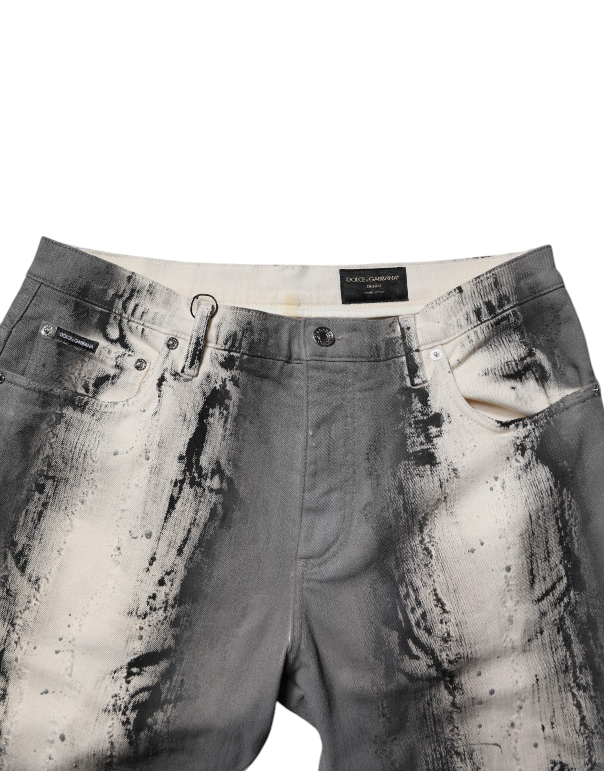 Dolce & Gabbana Gray Tie Dye Cotton Skinny Men Denim Jeans -   -  Dolce & Gabbana. Dolce & Gabbana Gray Tie Dye Cotton Skinny Men Denim Jeans -   -  Dolce & Gabbana.