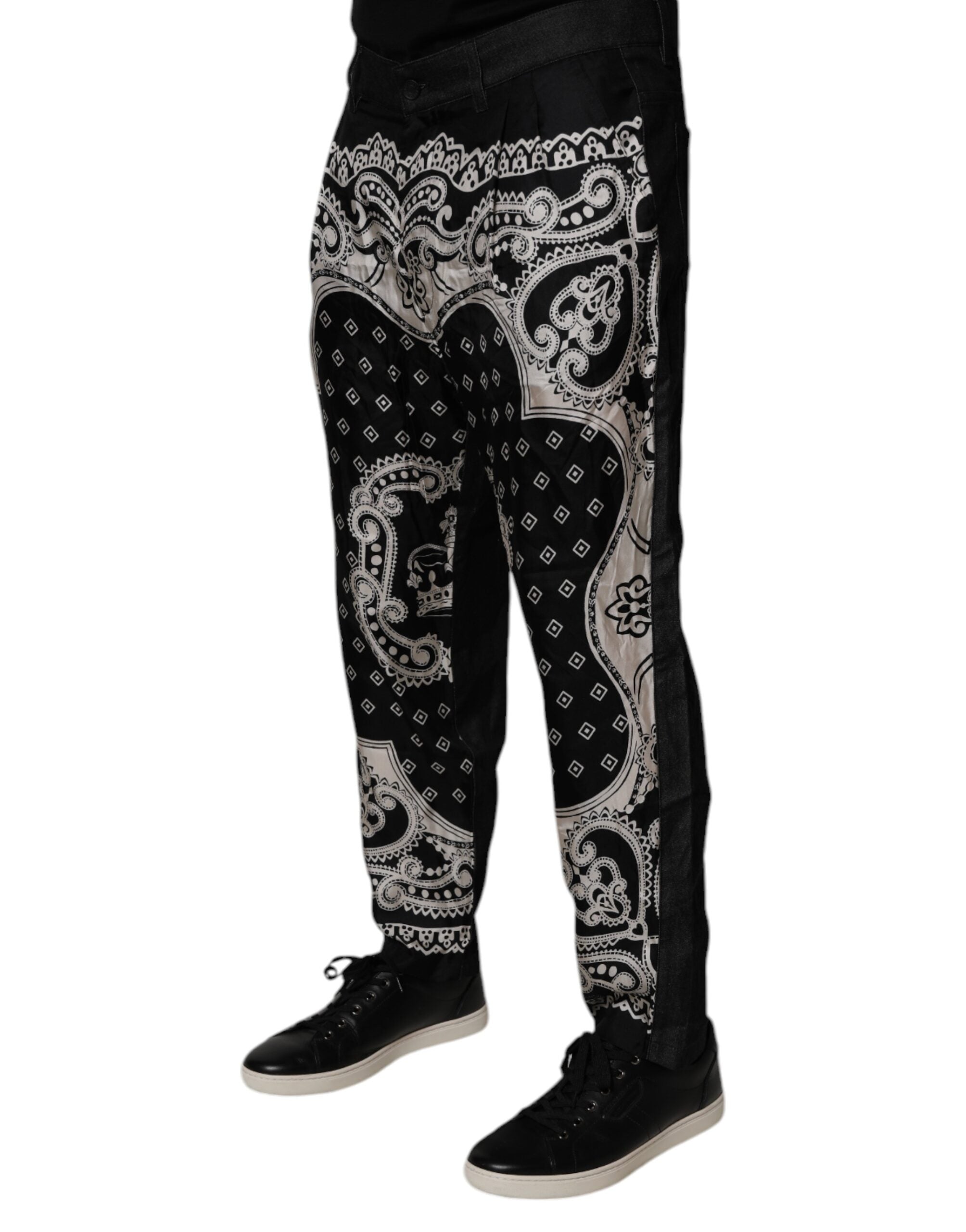 Dolce & Gabbana Black Bandana Cotton Skinny Denim Jeans -   -  Dolce & Gabbana. Dolce & Gabbana Black Bandana Cotton Skinny Denim Jeans -   -  Dolce & Gabbana.