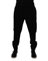 Dolce & Gabbana Black Wool Stretch Jogger Pants -   -  Dolce & Gabbana.