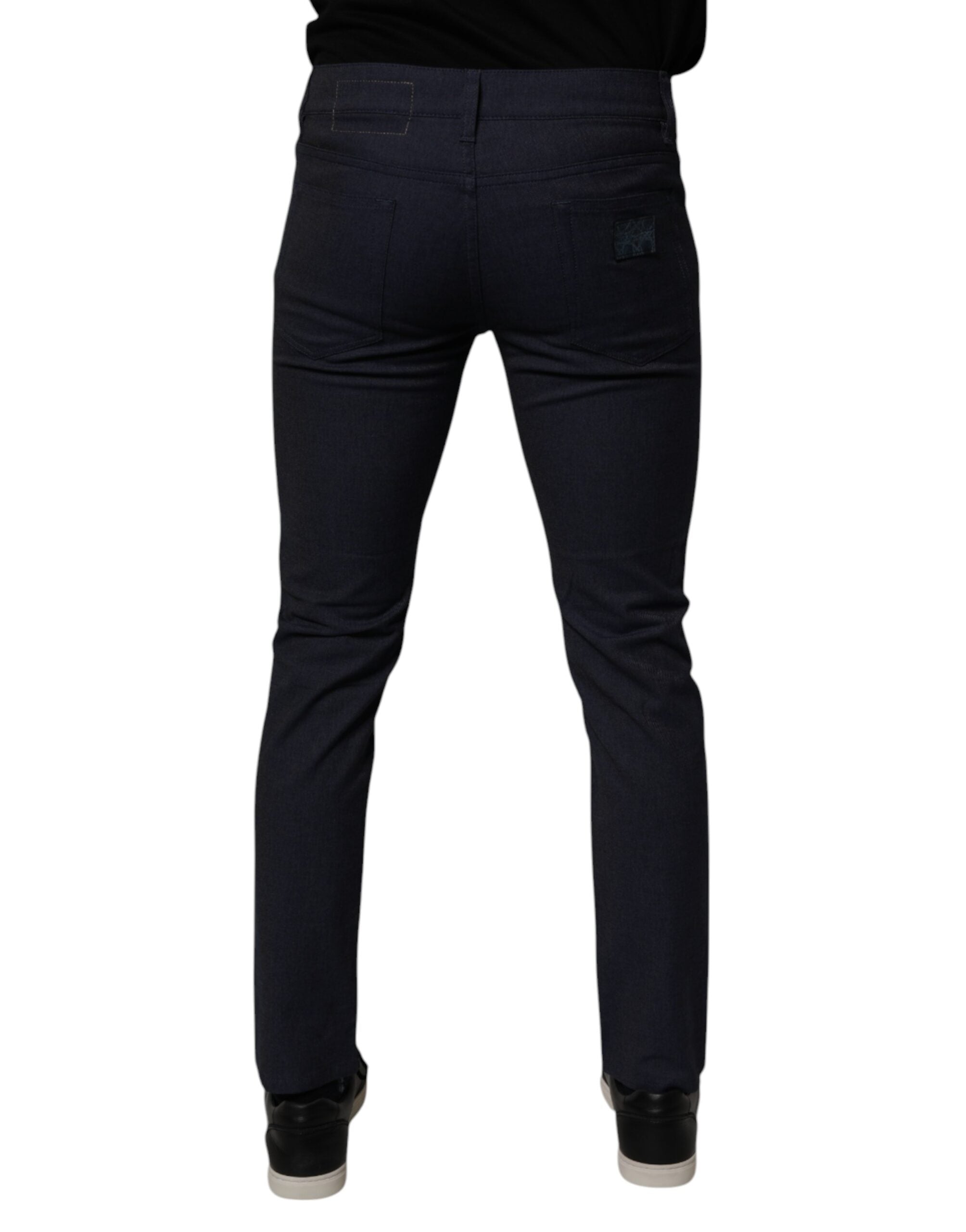 Dolce & Gabbana Dark Blue Cotton Stretch Skinny Denim Jeans -   -  Dolce & Gabbana. Dolce & Gabbana Dark Blue Cotton Stretch Skinny Denim Jeans -   -  Dolce & Gabbana.