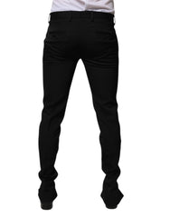 Dolce & Gabbana Black Wool Tapered Formal Dress Pants -   -  Dolce & Gabbana.