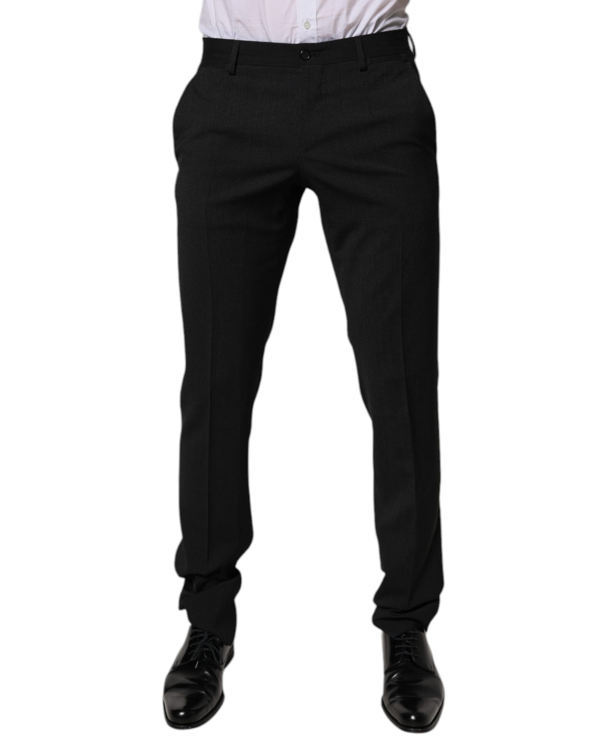 Dolce & Gabbana Black Polyester Tapered Formal Men Dress Pants -   -  Dolce & Gabbana.