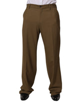 Dolce & Gabbana Brown Wool Straight Formal Dress Pants -   -  Dolce & Gabbana.