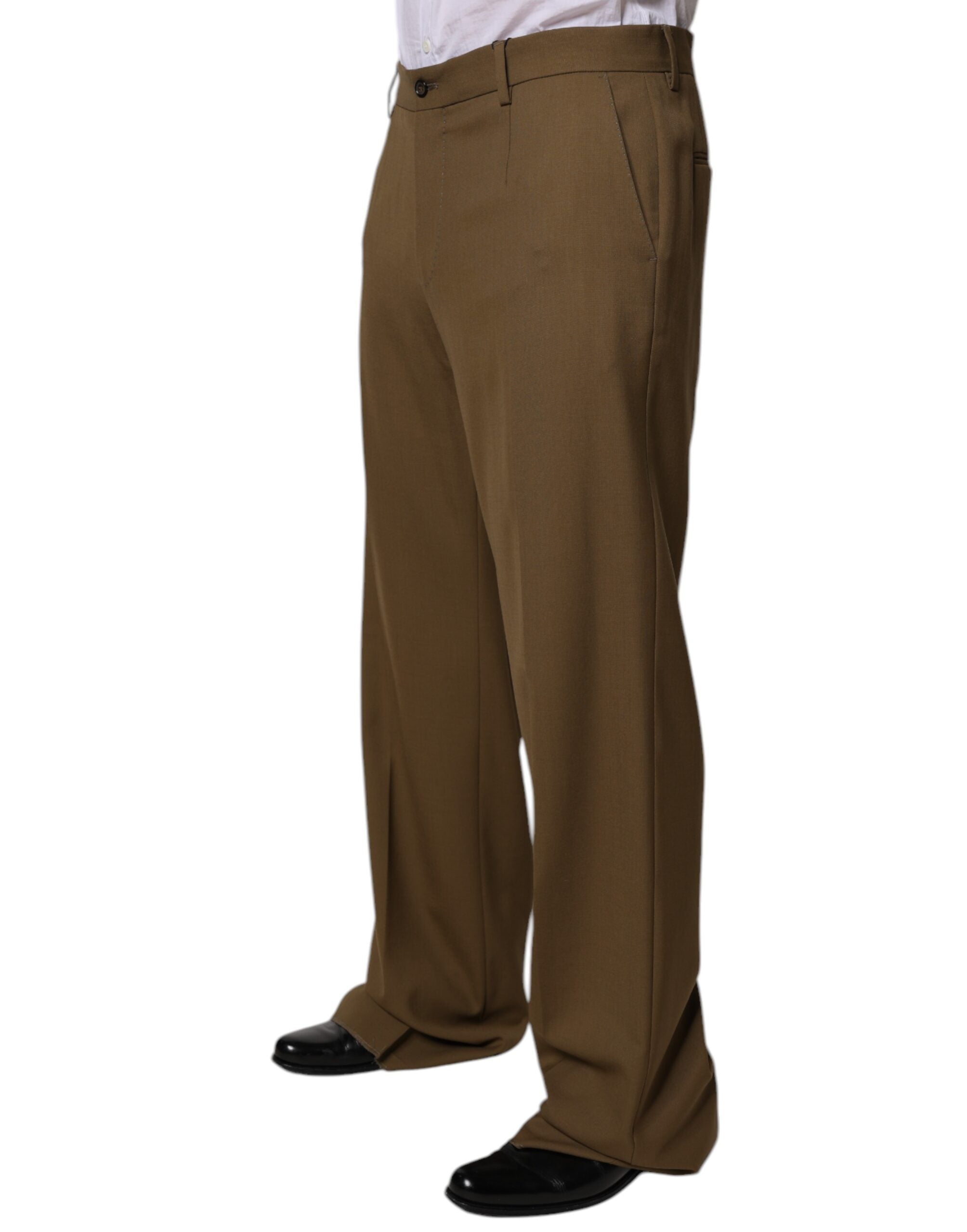 Dolce & Gabbana Brown Wool Straight Formal Dress Pants -   -  Dolce & Gabbana. Dolce & Gabbana Brown Wool Straight Formal Dress Pants -   -  Dolce & Gabbana.