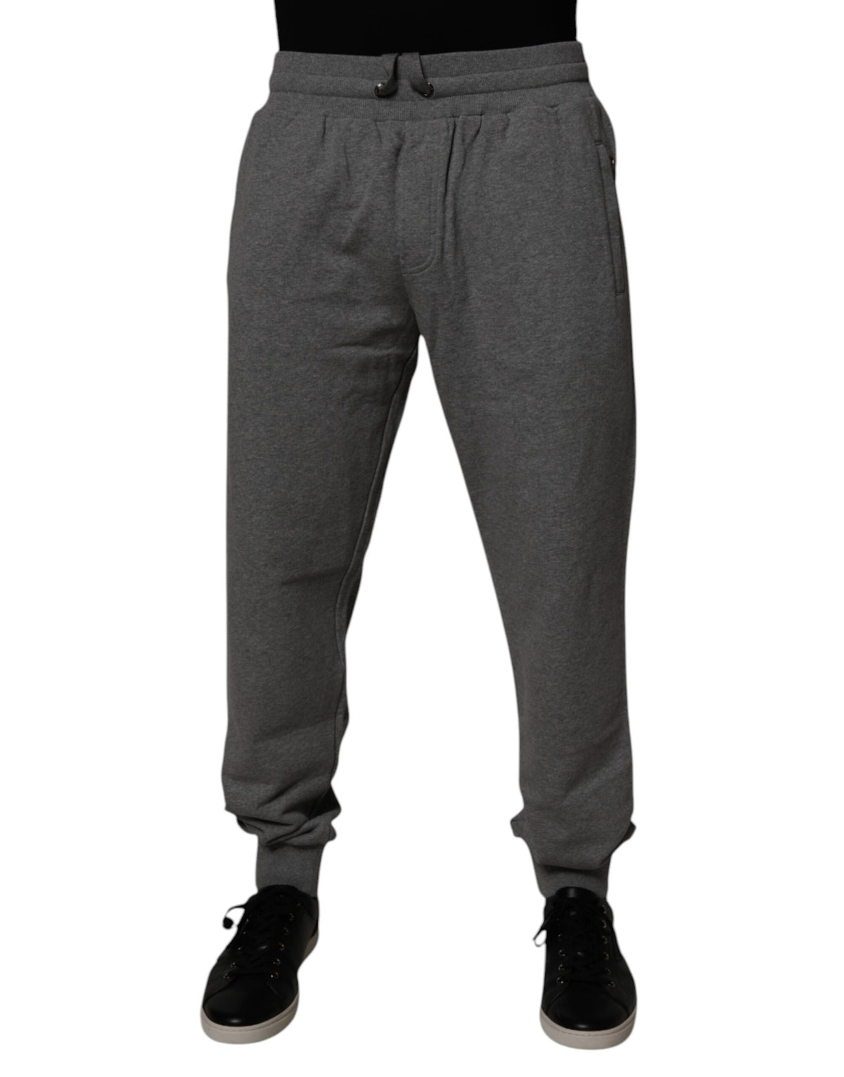 Dolce & Gabbana Gray Logo Cotton Jogger Men Sweatpants Pants -   -  Dolce & Gabbana.