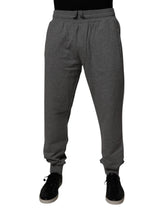 Dolce & Gabbana Gray Logo Cotton Jogger Men Sweatpants Pants -   -  Dolce & Gabbana.