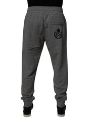 Dolce & Gabbana Gray Logo Cotton Jogger Men Sweatpants Pants -   -  Dolce & Gabbana.