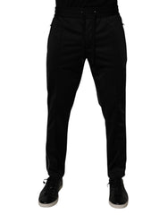 Dolce & Gabbana Black Polyester Men Jogger Sweatpants Pants - - Dolce & Gabbana.
