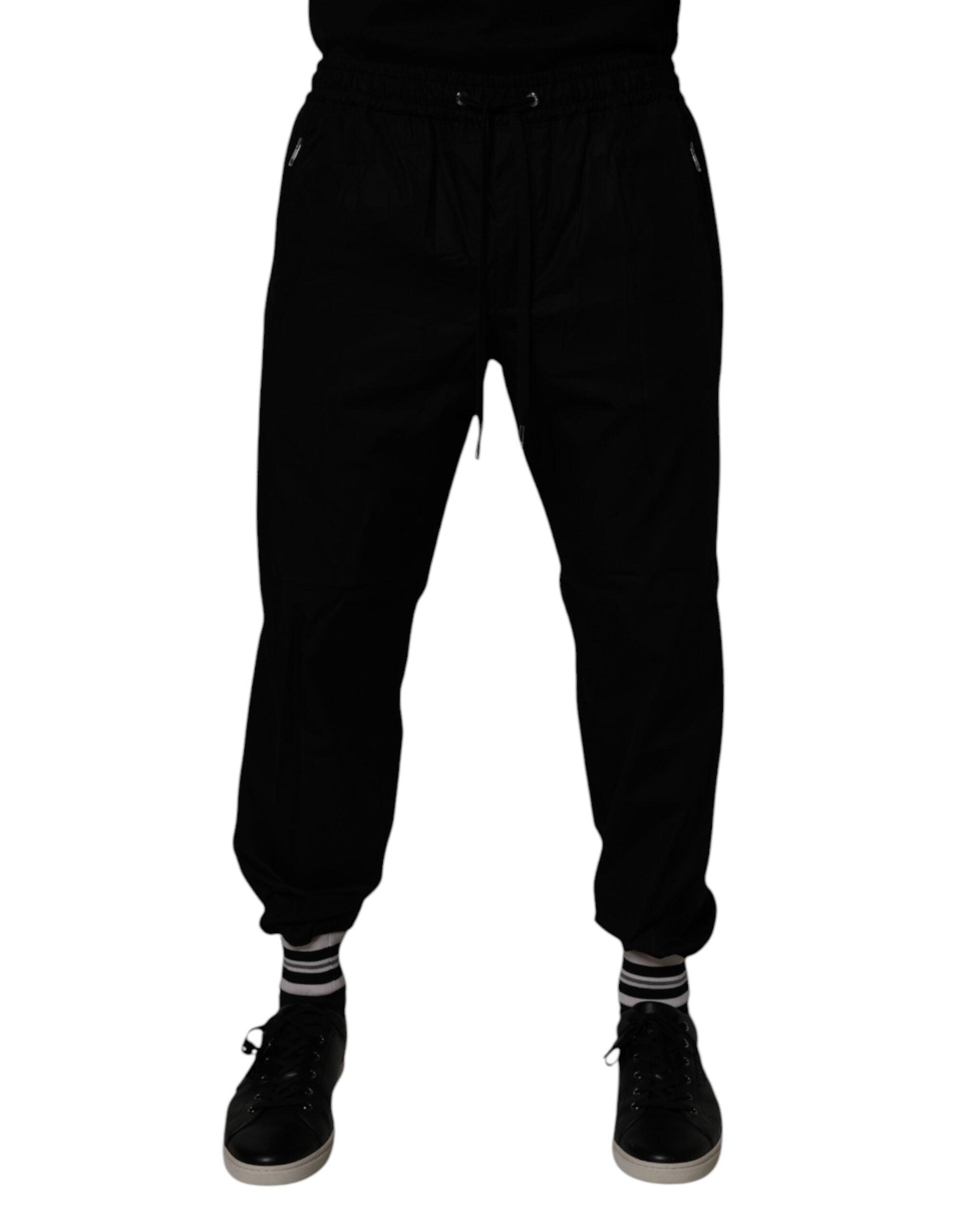 Dolce & Gabbana Black Cotton Men Jogger Sweatpants Pants -   -  Dolce & Gabbana.