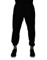 Dolce & Gabbana Black Cotton Men Jogger Sweatpants Pants -   -  Dolce & Gabbana.