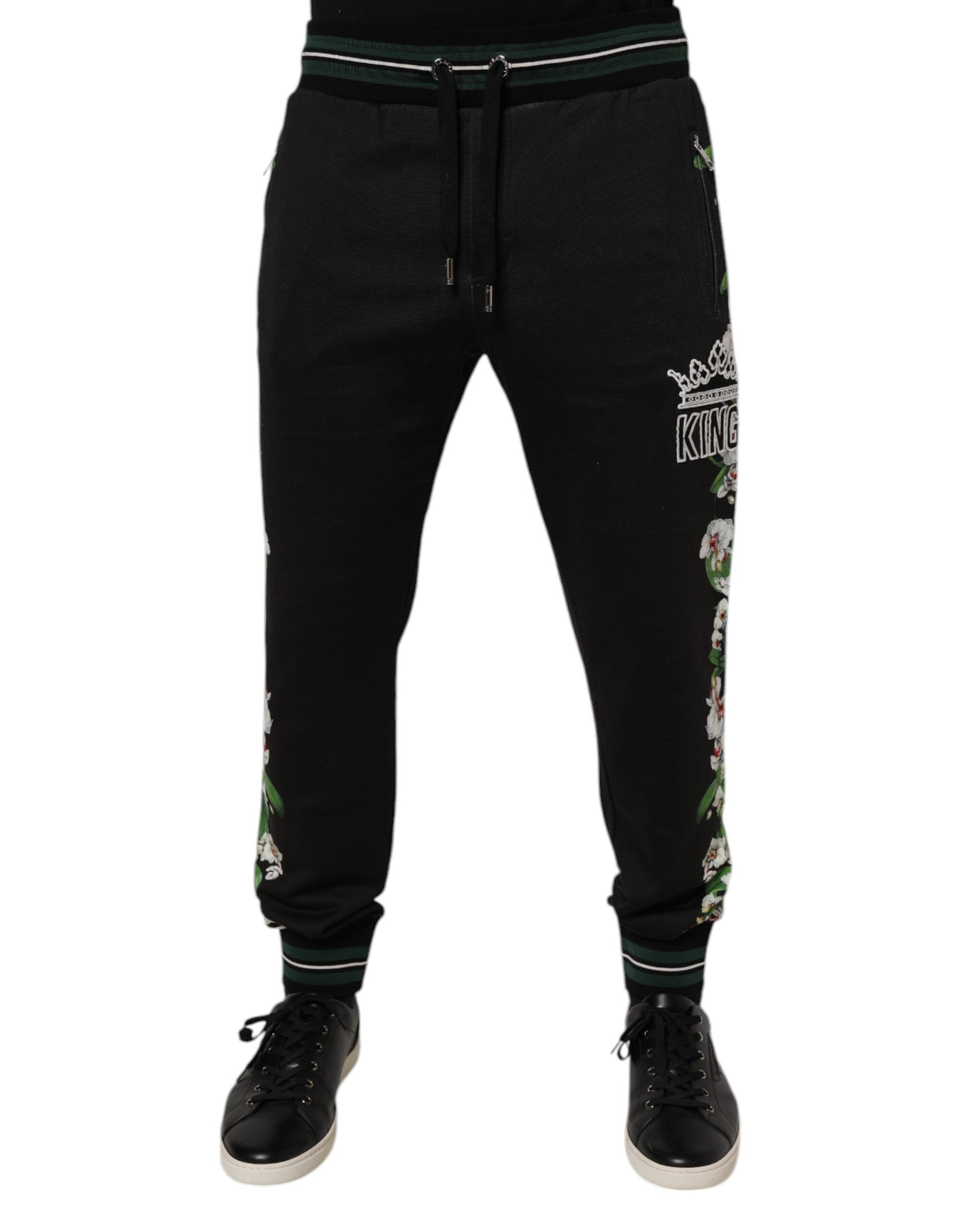 Dolce & Gabbana Black Floral King Men Jogger Sweatpants Pants -   -  Dolce & Gabbana. Dolce & Gabbana Black Floral King Men Jogger Sweatpants Pants -   -  Dolce & Gabbana.