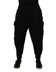 Dolce & Gabbana Black Cotton Men Cargo Jogger Sweatpants Pants -   -  Dolce & Gabbana.