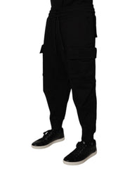 Dolce & Gabbana Black Cotton Men Cargo Jogger Sweatpants Pants -   -  Dolce & Gabbana.