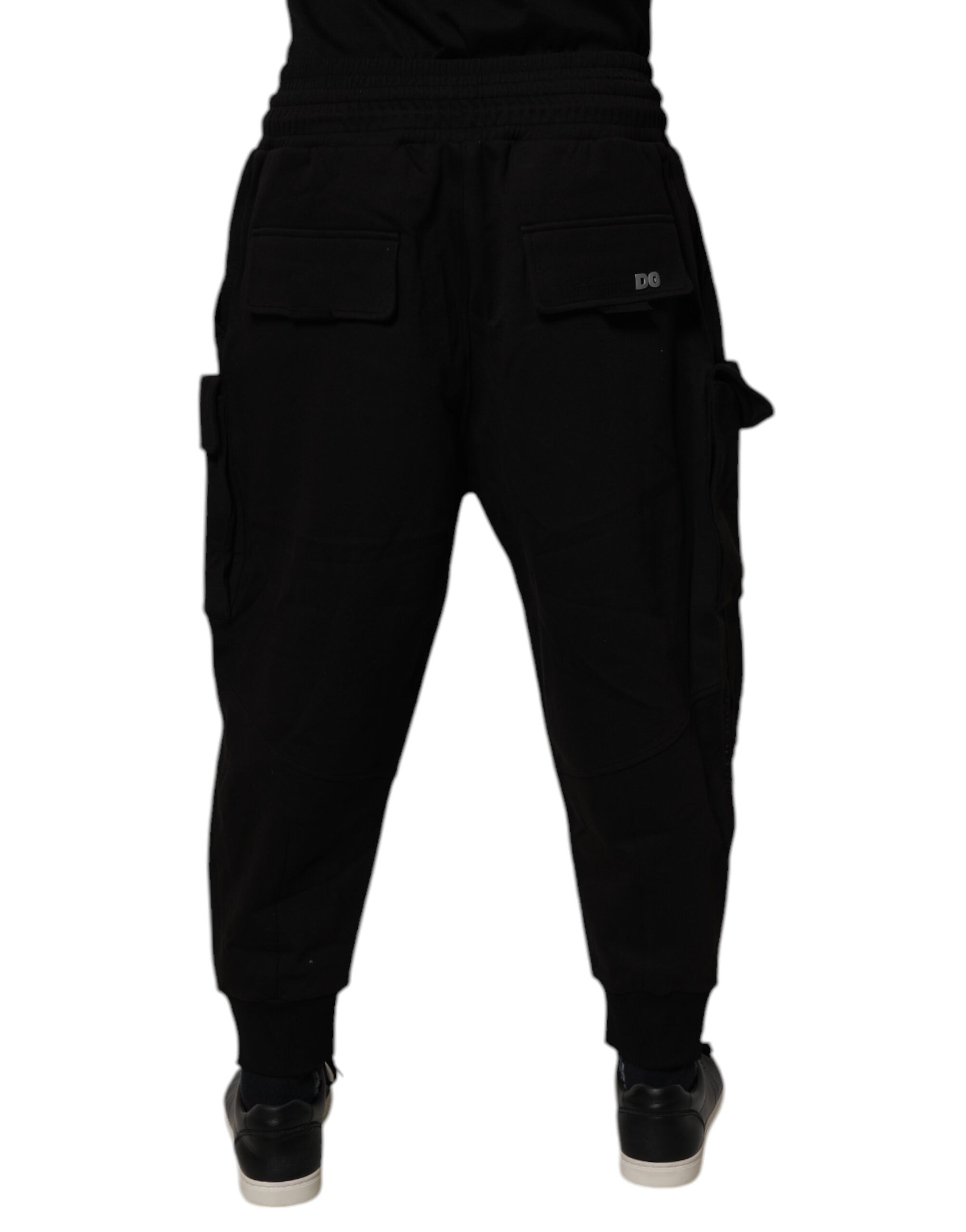 Dolce & Gabbana Black Cotton Men Cargo Jogger Sweatpants Pants -   -  Dolce & Gabbana. Dolce & Gabbana Black Cotton Men Cargo Jogger Sweatpants Pants -   -  Dolce & Gabbana.
