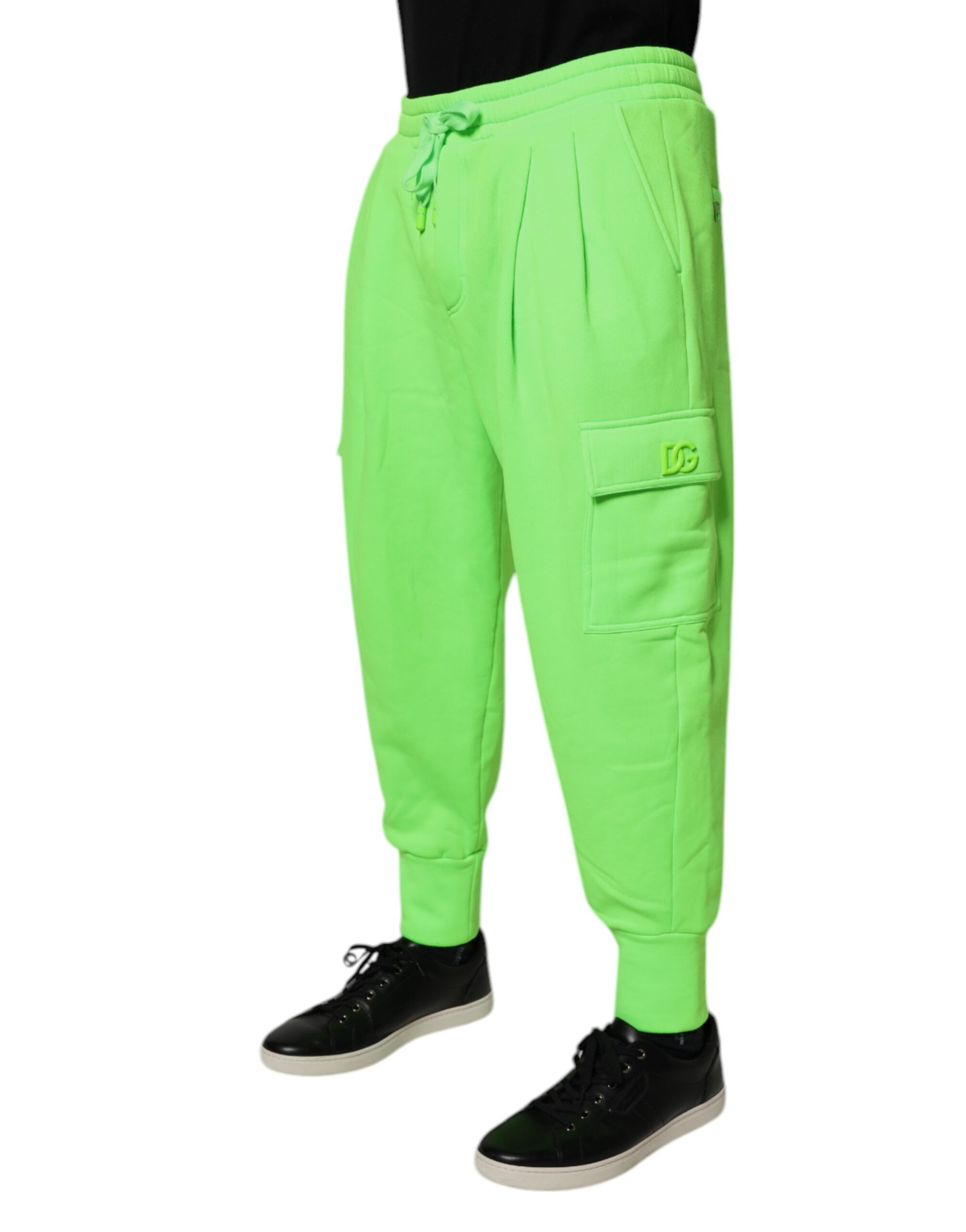 Dolce & Gabbana Neon Green Cargo Jogger Men Sweatpants Pants -   -  Dolce & Gabbana. Dolce & Gabbana Neon Green Cargo Jogger Men Sweatpants Pants -   -  Dolce & Gabbana.