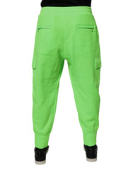 Dolce & Gabbana Neon Green Cargo Jogger Men Sweatpants Pants -   -  Dolce & Gabbana.