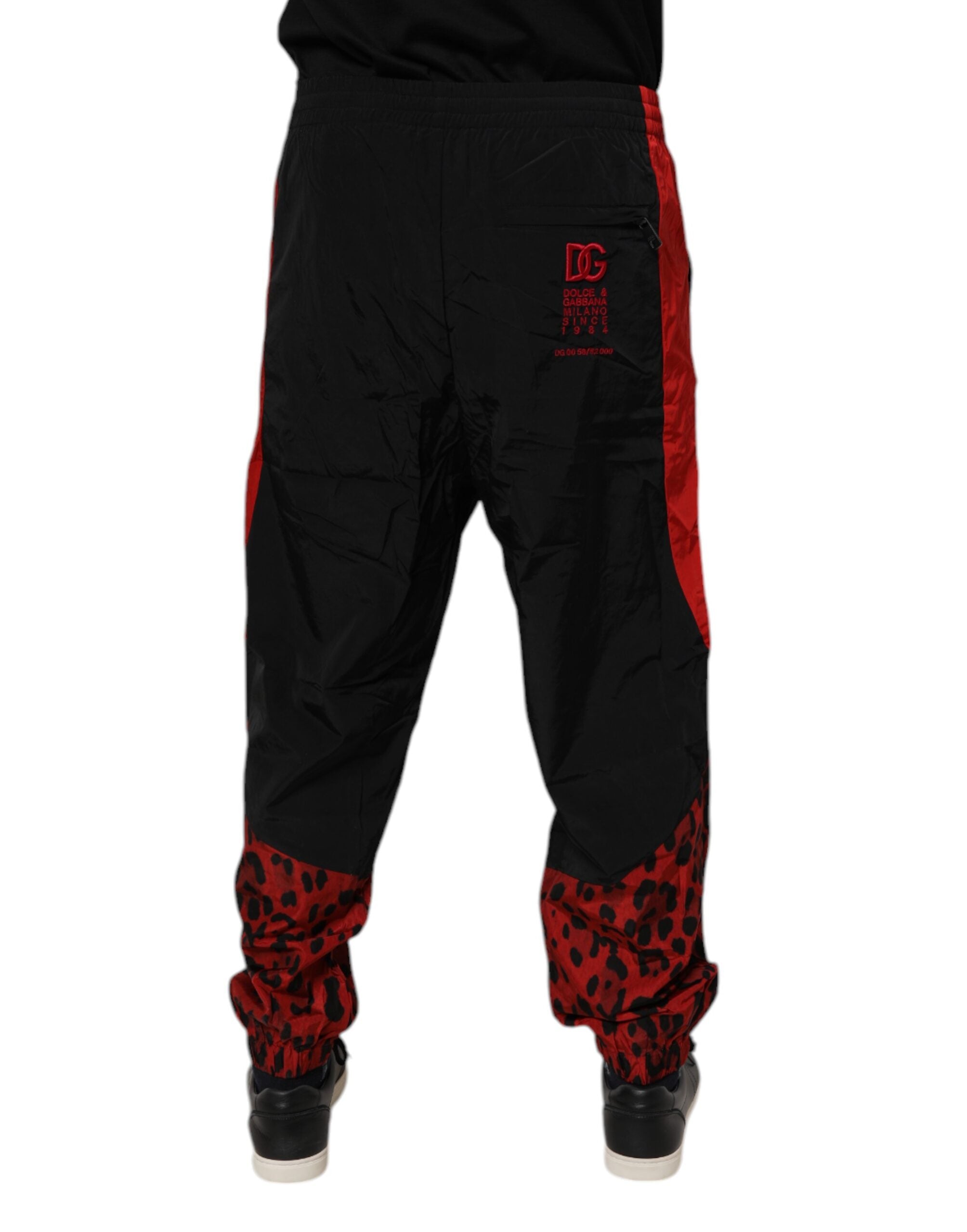 Dolce & Gabbana Black Red Leopard Jogger Sweatpants Pants -   -  Dolce & Gabbana. Dolce & Gabbana Black Red Leopard Jogger Sweatpants Pants -   -  Dolce & Gabbana.