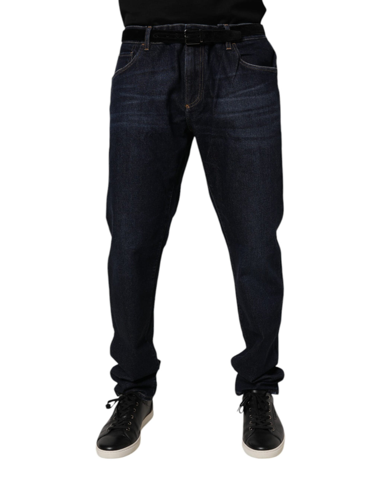 Dolce & Gabbana Dark Blue Cotton Stretch Skinny Denim Jeans -   -  Dolce & Gabbana.