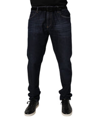 Dolce & Gabbana Dark Blue Cotton Stretch Skinny Denim Jeans -   -  Dolce & Gabbana.