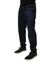 Dolce & Gabbana Dark Blue Cotton Stretch Skinny Denim Jeans -   -  Dolce & Gabbana.