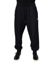 Dolce & Gabbana Black Jacquard Cotton Jogger Sweatpants Pants -   -  Dolce & Gabbana.