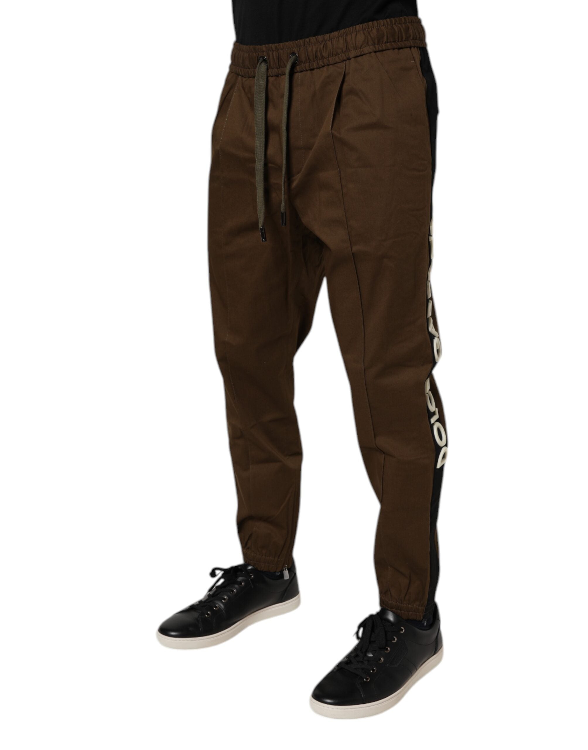 Dolce & Gabbana Brown Cotton Stretch Jogger Sweatpants Pants -   -  Dolce & Gabbana. Dolce & Gabbana Brown Cotton Stretch Jogger Sweatpants Pants -   -  Dolce & Gabbana.