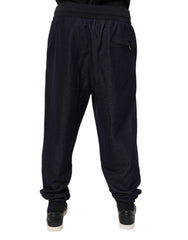 Dolce & Gabbana Black Jacquard Jogger Men Sweatpants Pants -   -  Dolce & Gabbana.