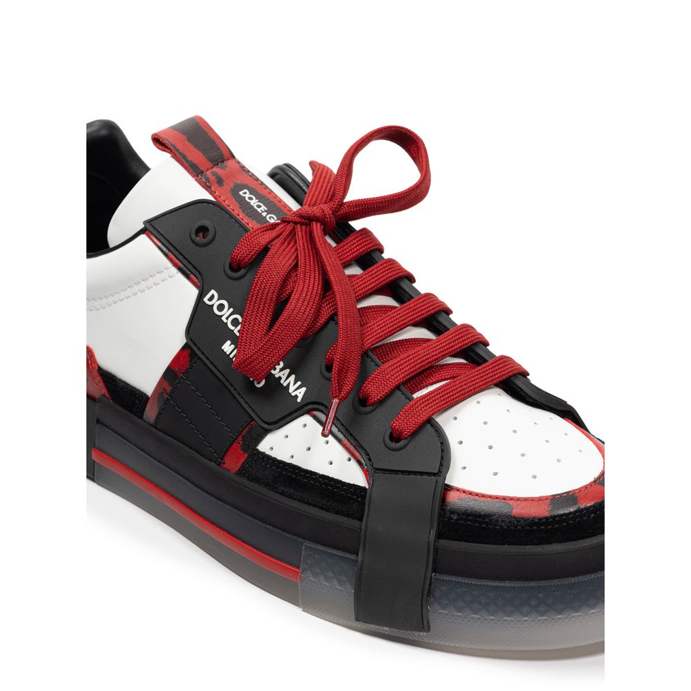 Dolce & Gabbana Black And White Leather Sneaker -   -  Dolce & Gabbana. Dolce & Gabbana Black And White Leather Sneaker -   -  Dolce & Gabbana.