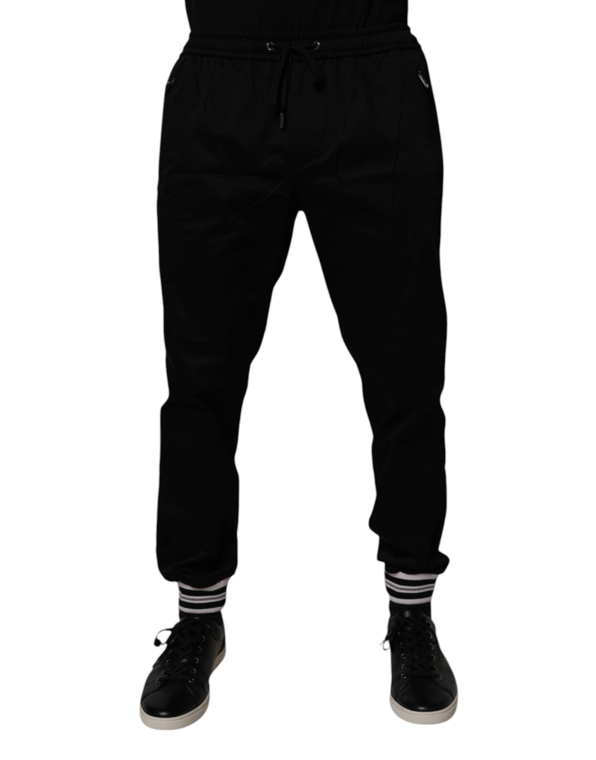 Dolce & Gabbana Black Cotton Stretch Jogger Sweatpants Pants -   -  Dolce & Gabbana. Dolce & Gabbana Black Cotton Stretch Jogger Sweatpants Pants -   -  Dolce & Gabbana.