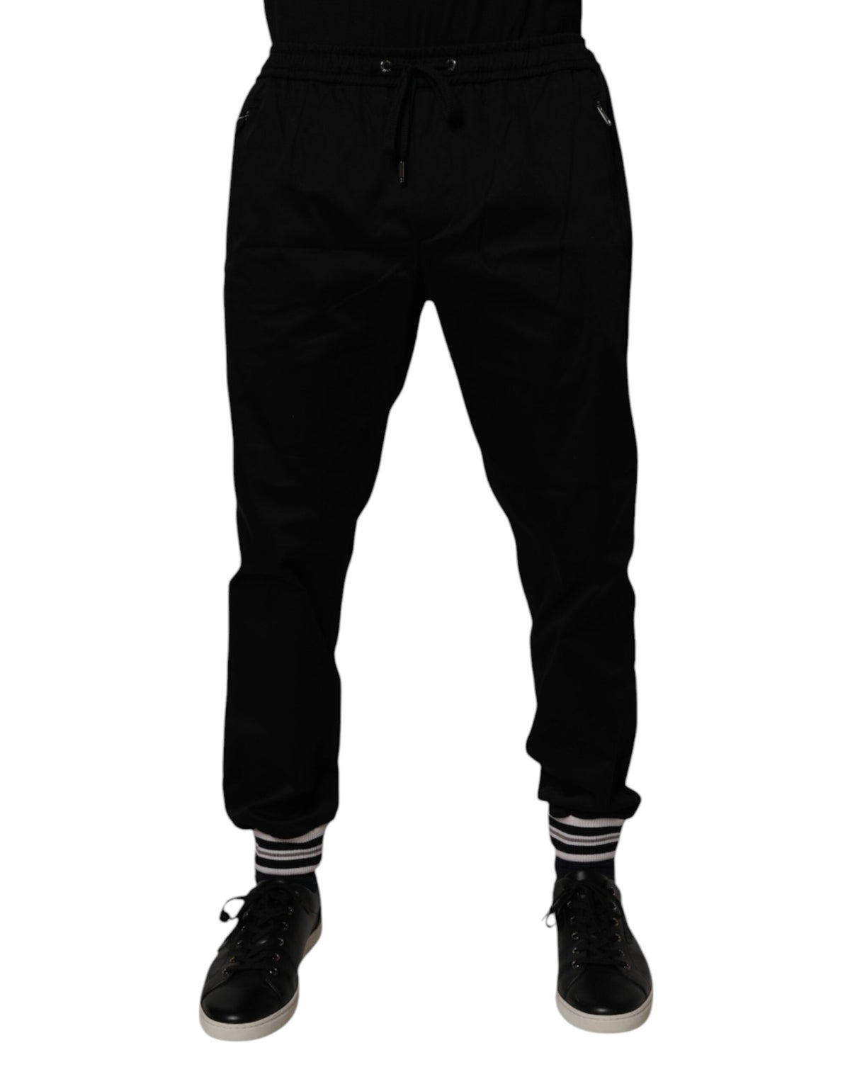Dolce & Gabbana Black Cotton Stretch Jogger Sweatpants Pants -   -  Dolce & Gabbana.