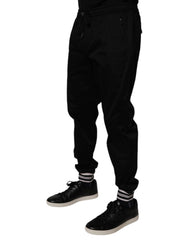 Dolce & Gabbana Black Cotton Stretch Jogger Sweatpants Pants -   -  Dolce & Gabbana.