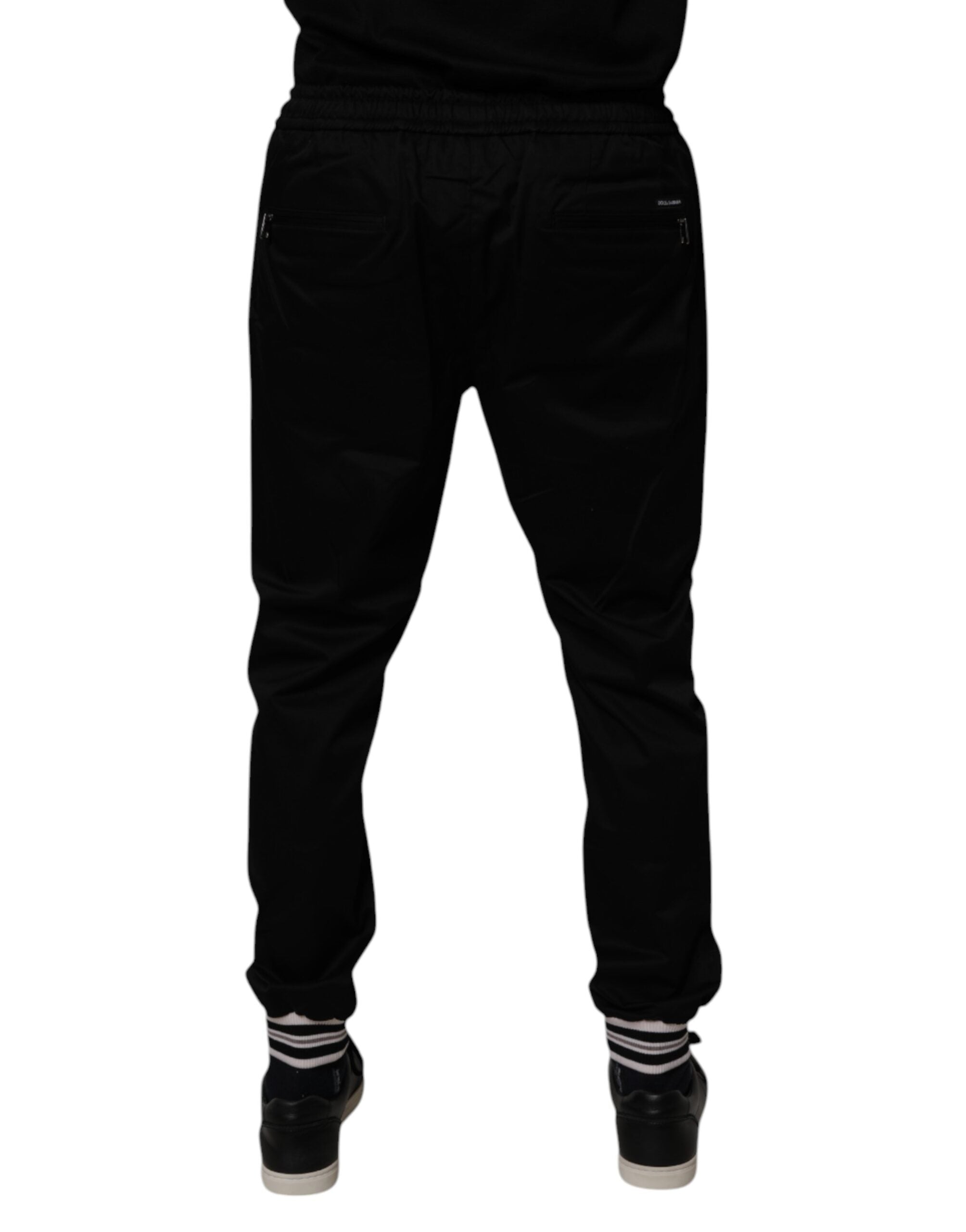 Dolce & Gabbana Black Cotton Stretch Jogger Sweatpants Pants -   -  Dolce & Gabbana. Dolce & Gabbana Black Cotton Stretch Jogger Sweatpants Pants -   -  Dolce & Gabbana.