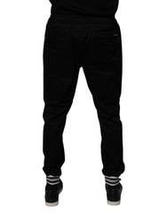 Dolce & Gabbana Black Cotton Stretch Jogger Sweatpants Pants -   -  Dolce & Gabbana.
