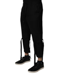 Dolce & Gabbana Black Polyester Men Cropped Pants -   -  Dolce & Gabbana.