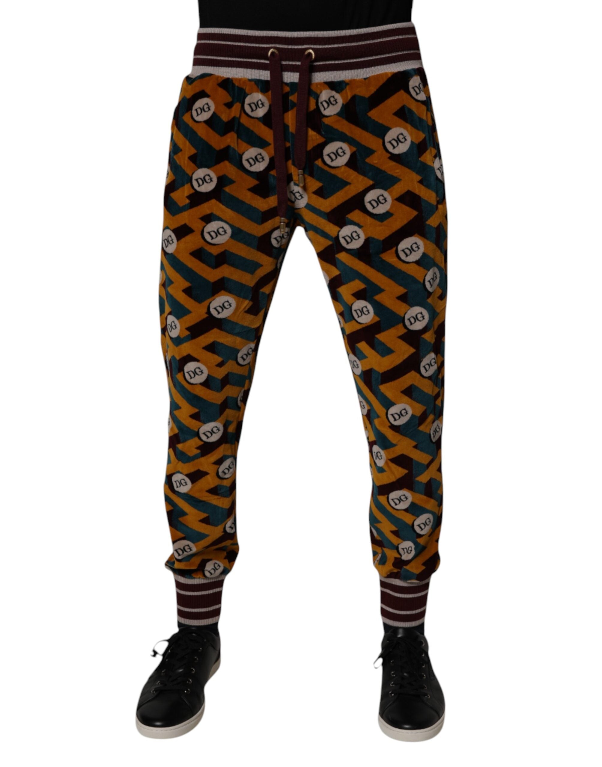 Dolce & Gabbana Multicolor Logo Monogram Jogger Sweatpants Pants -   -  Dolce & Gabbana.