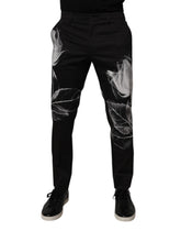 Dolce & Gabbana Black Cotton Floral Skinny Dress Pants -   -  Dolce & Gabbana.