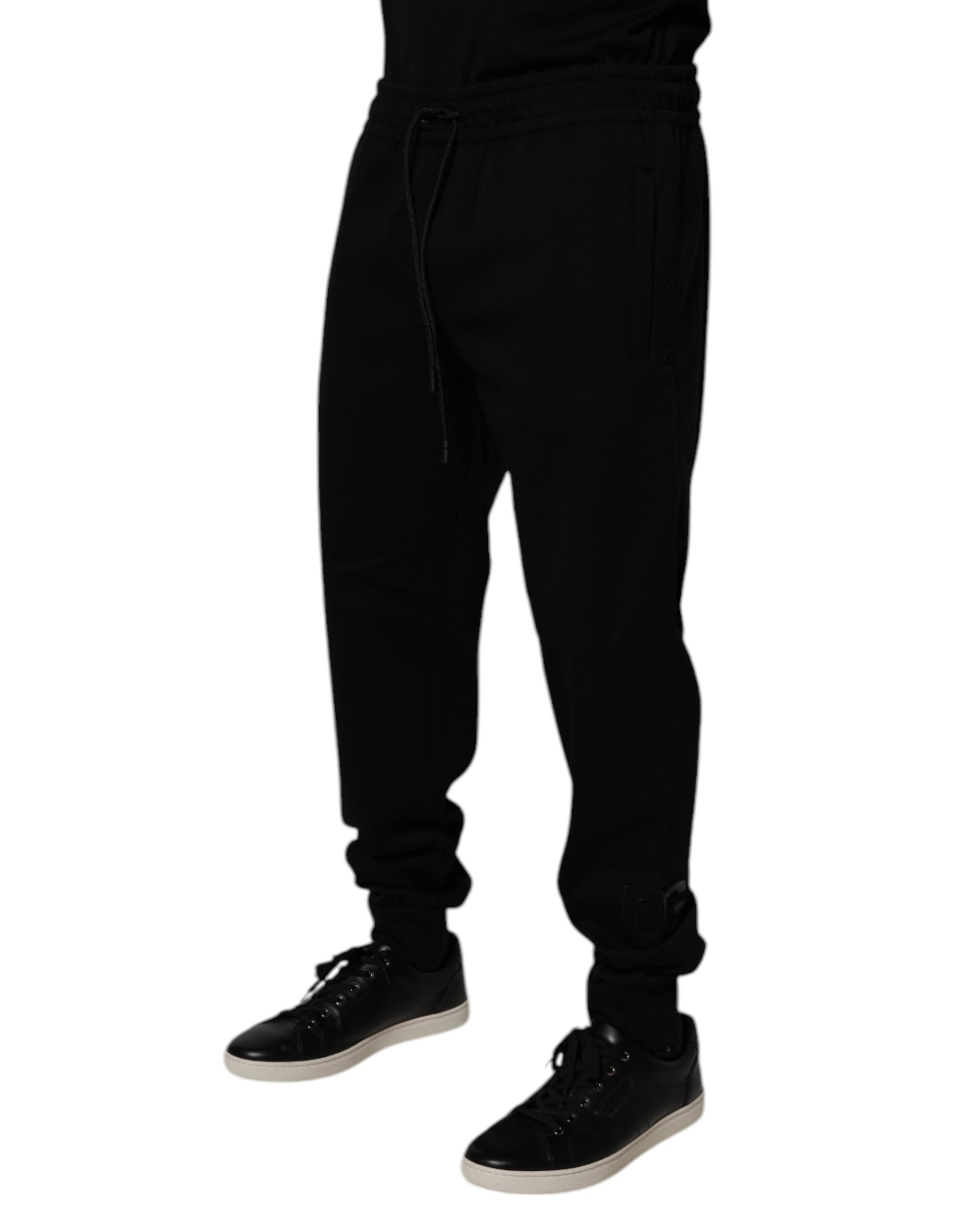 Dolce & Gabbana Black Cotton Blend Jogger Sweatpants Pants -   -  Dolce & Gabbana. Dolce & Gabbana Black Cotton Blend Jogger Sweatpants Pants -   -  Dolce & Gabbana.