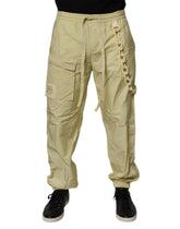Dolce & Gabbana Yellow Nylon Cargo Chain Men Jogger Pants -   -  Dolce & Gabbana.