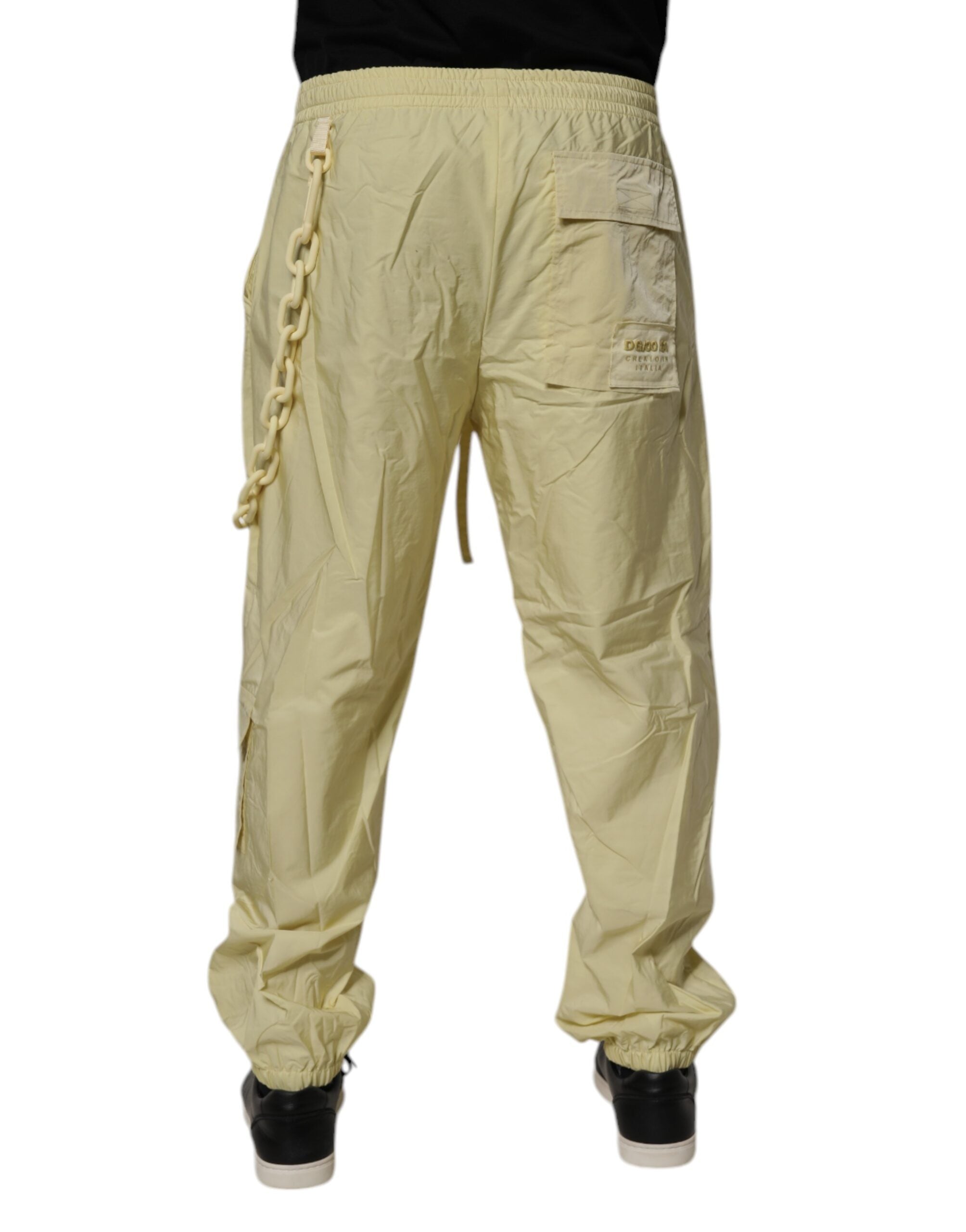 Dolce & Gabbana Yellow Nylon Cargo Chain Men Jogger Pants -   -  Dolce & Gabbana. Dolce & Gabbana Yellow Nylon Cargo Chain Men Jogger Pants -   -  Dolce & Gabbana.
