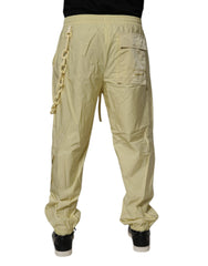 Dolce & Gabbana Yellow Nylon Cargo Chain Men Jogger Pants -   -  Dolce & Gabbana.