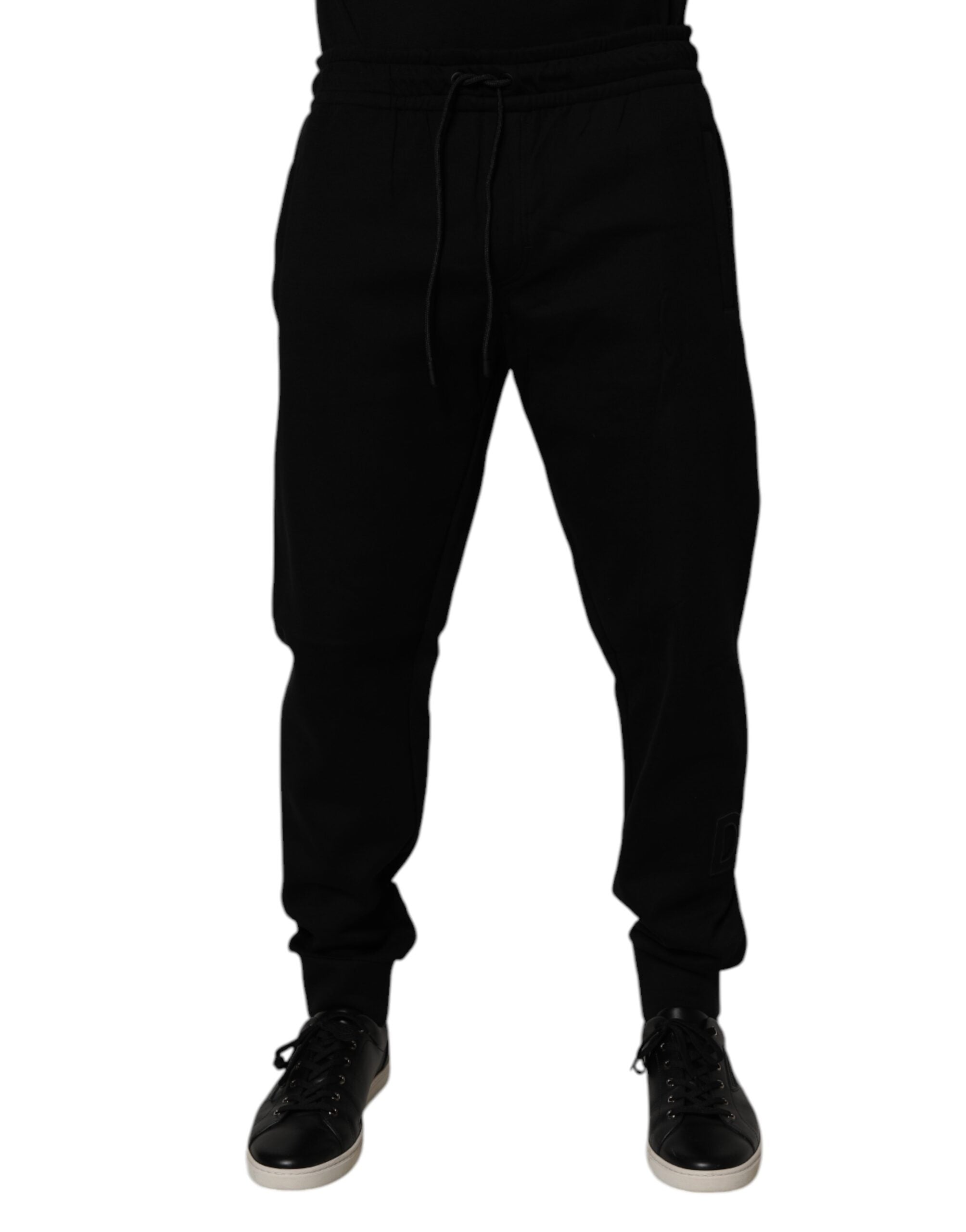 Dolce & Gabbana Black Cotton Blend Jogger Sweatpants Pants -   -  Dolce & Gabbana. Dolce & Gabbana Black Cotton Blend Jogger Sweatpants Pants -   -  Dolce & Gabbana.