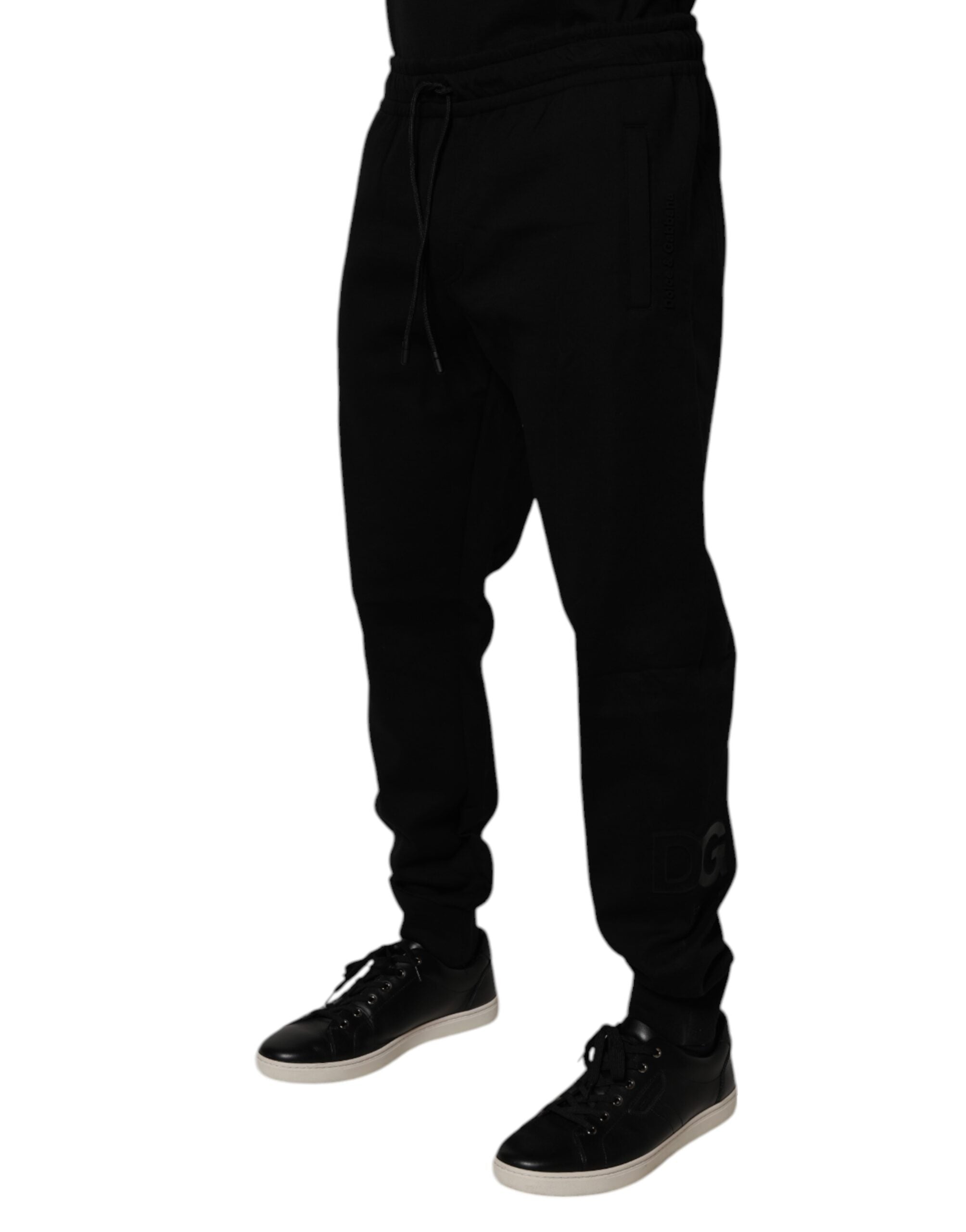 Dolce & Gabbana Black Cotton Blend Jogger Sweatpants Pants -   -  Dolce & Gabbana. Dolce & Gabbana Black Cotton Blend Jogger Sweatpants Pants -   -  Dolce & Gabbana.