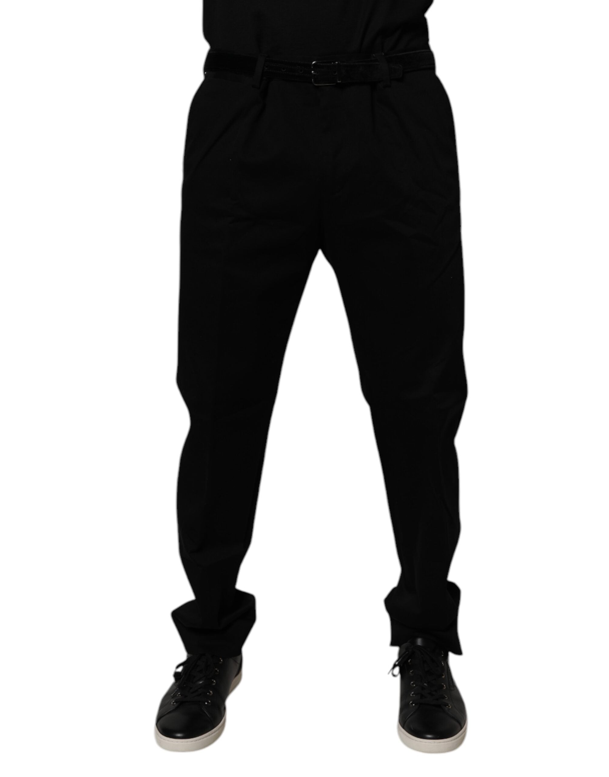 Dolce & Gabbana Black Cotton Men Skinny Dress Formal Pants -   -  Dolce & Gabbana. Dolce & Gabbana Black Cotton Men Skinny Dress Formal Pants -   -  Dolce & Gabbana.